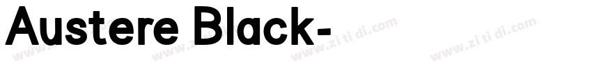 Austere Black字体转换